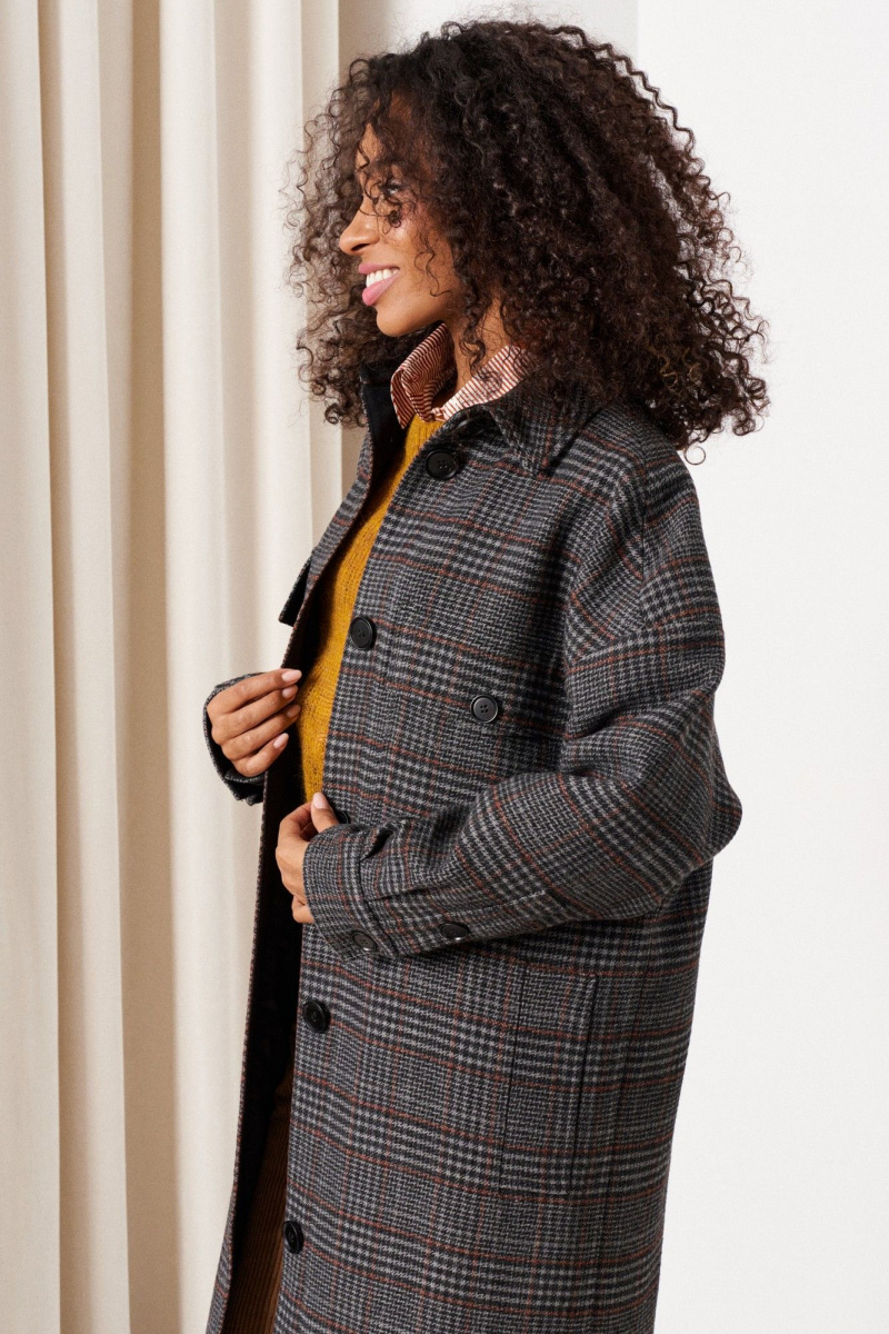 Женское пальто Colors of PAPAYA NEW 1750 клетка