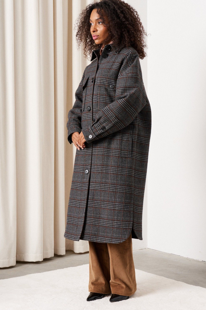 Женское пальто Colors of PAPAYA NEW 1750 клетка