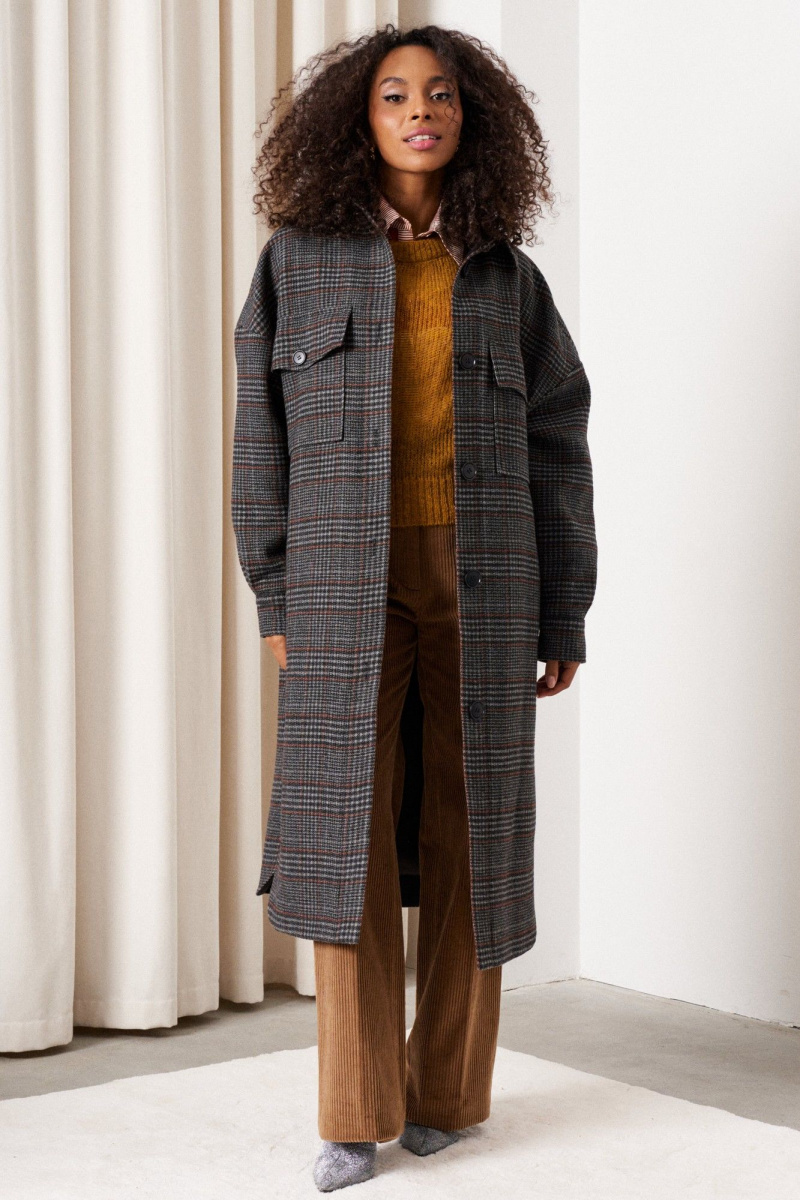 Женское пальто Colors of PAPAYA NEW 1750 клетка