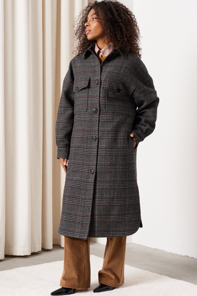 Женское пальто Colors of PAPAYA NEW 1750 клетка