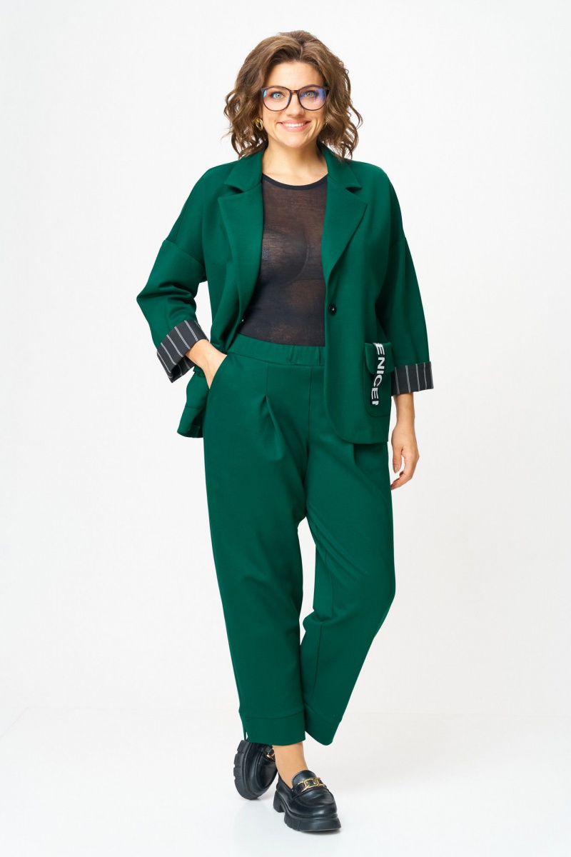Брючный костюм Michel chic 1437 изумруд