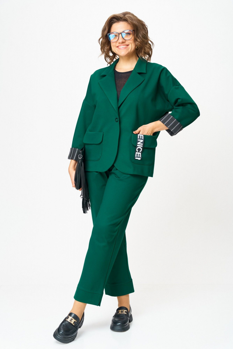 Брючный костюм Michel chic 1437 изумруд