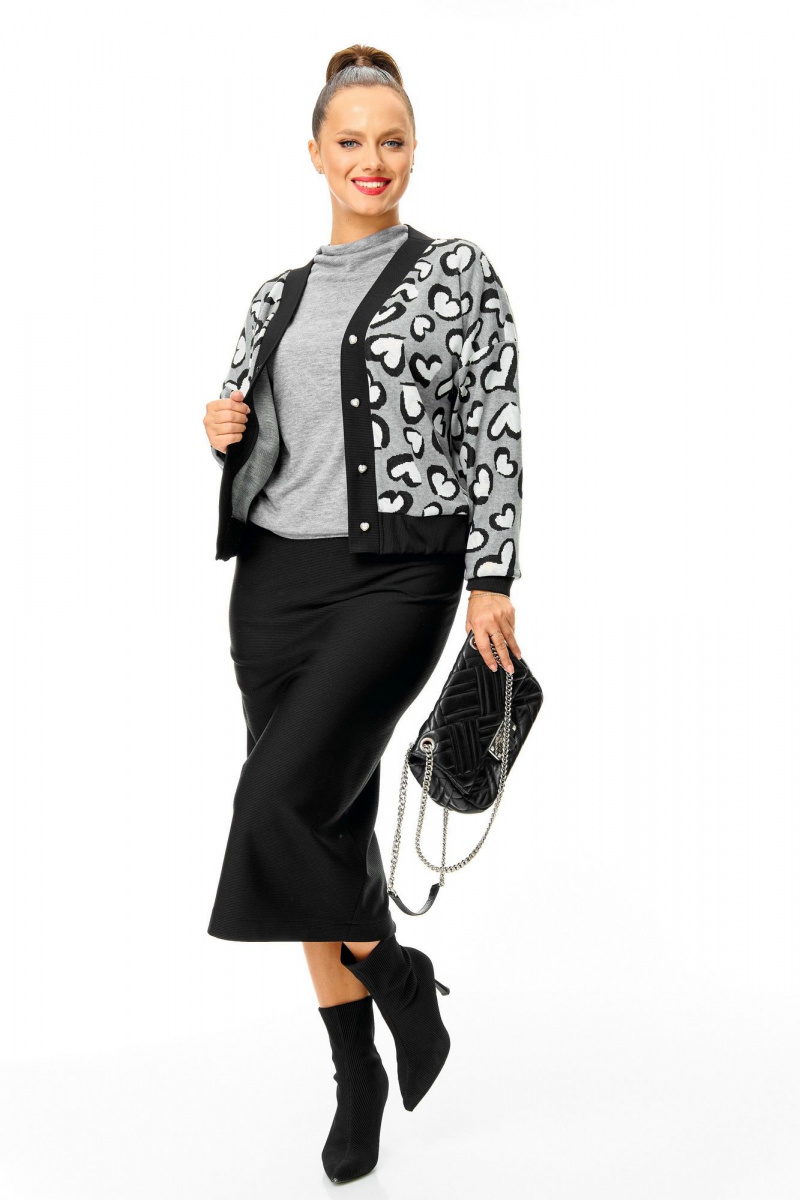 Юбочный комплект T&N 7698 сердце_черный