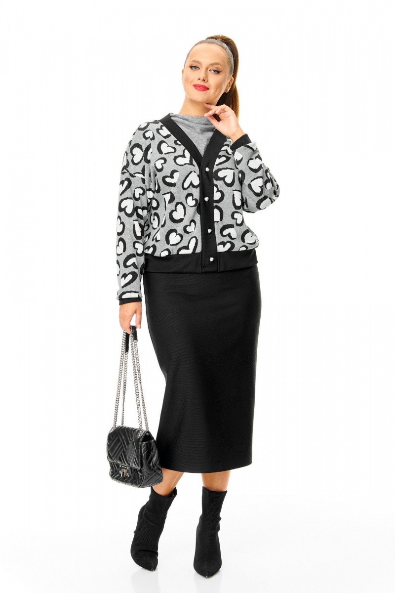 Юбочный комплект T&N 7698 сердце_черный