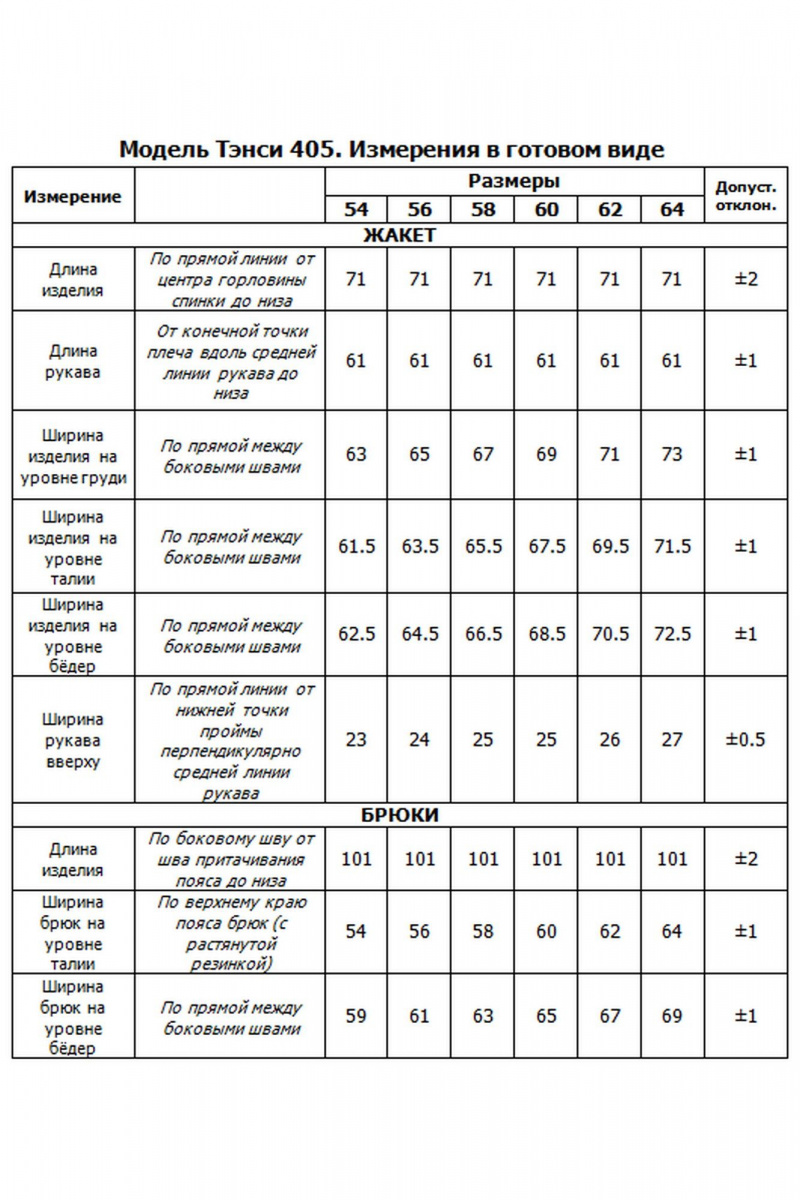 Костюмы Tensi 405 яблоко