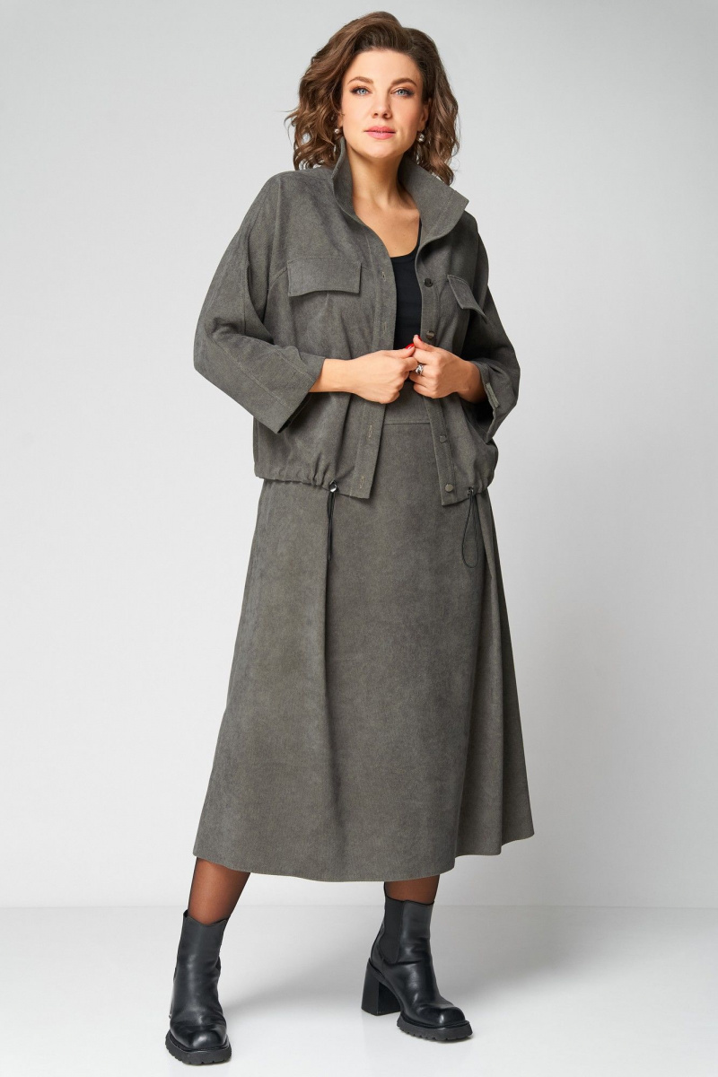 Юбочный костюм Мишель стиль 1330 хаки