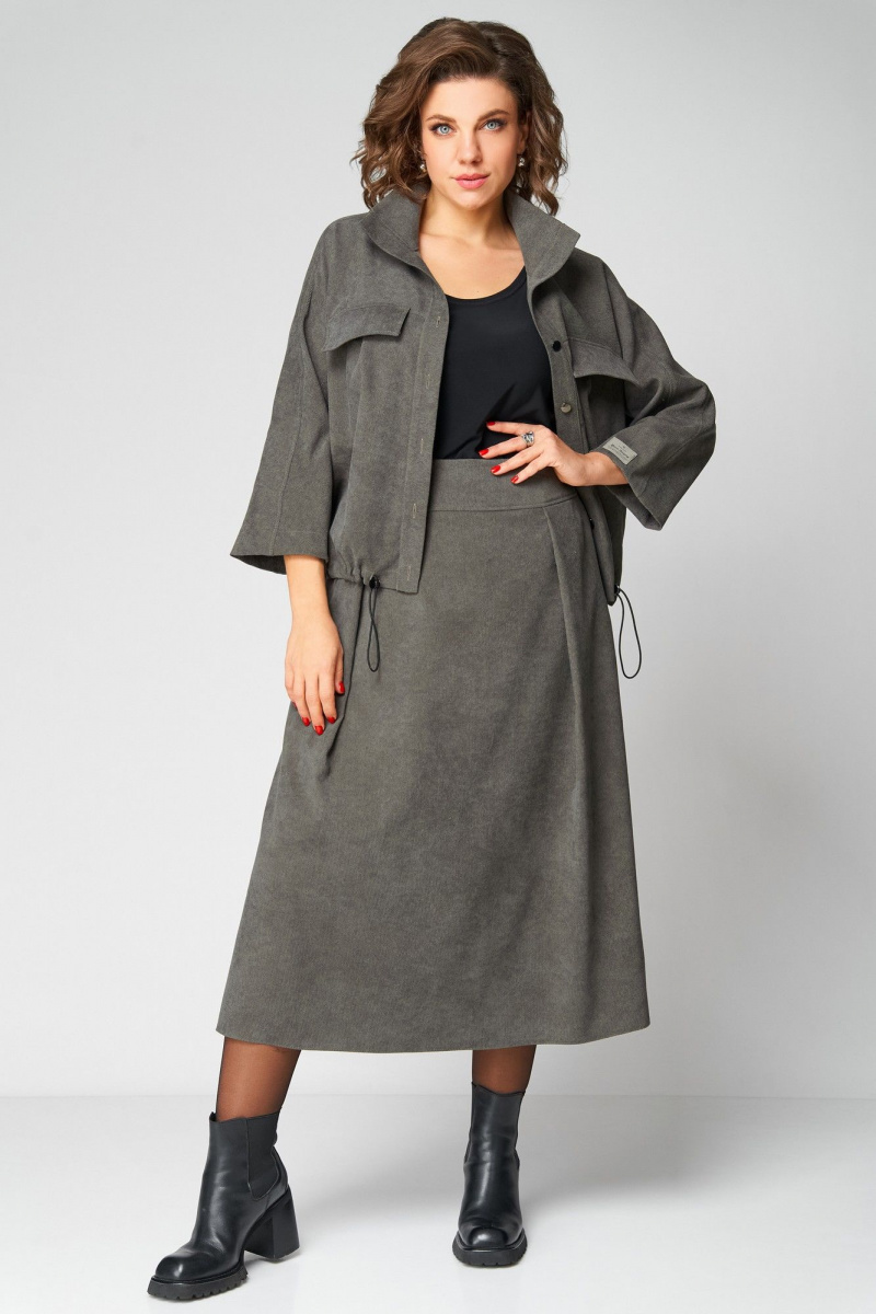 Юбочный костюм Мишель стиль 1330 хаки