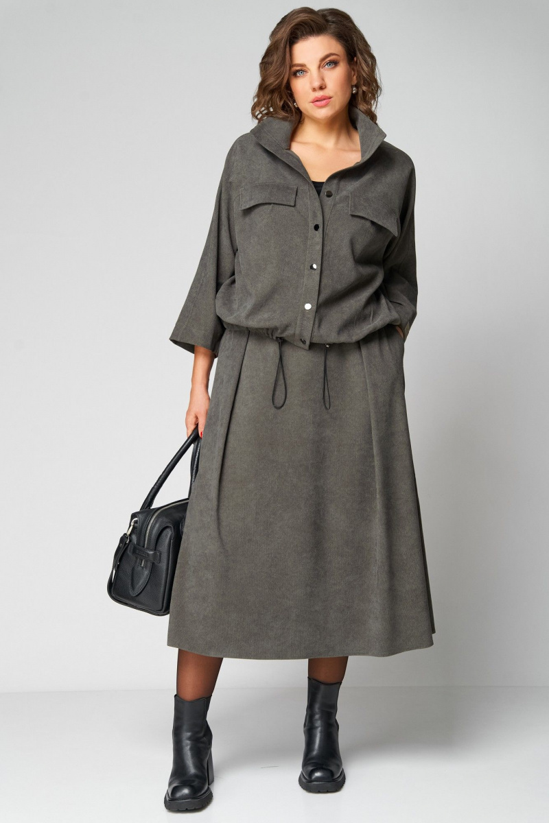 Юбочный костюм Мишель стиль 1330 хаки