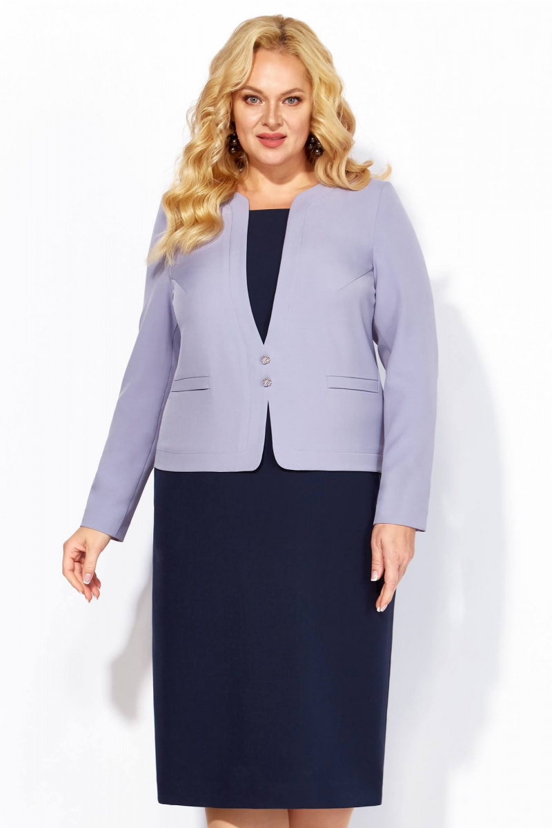 Платья Линия Л Б-2093 сиреневый_темно-синий