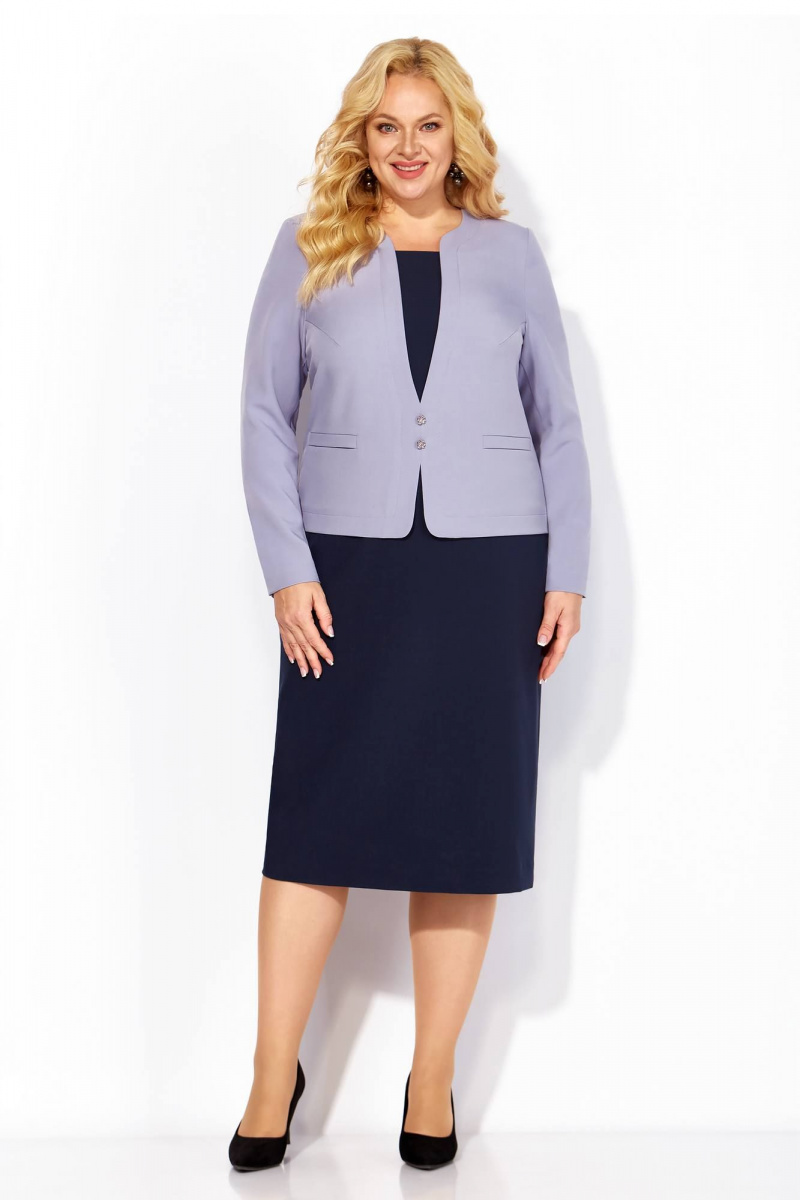 Платья Линия Л Б-2093 сиреневый_темно-синий