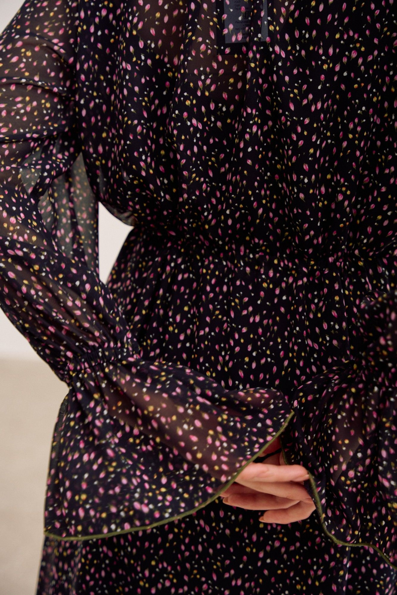 Платья Lokka 1681Т черный/принт_цветы