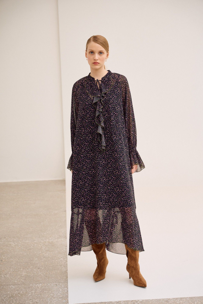 Платья Lokka 1681Т черный/принт_цветы