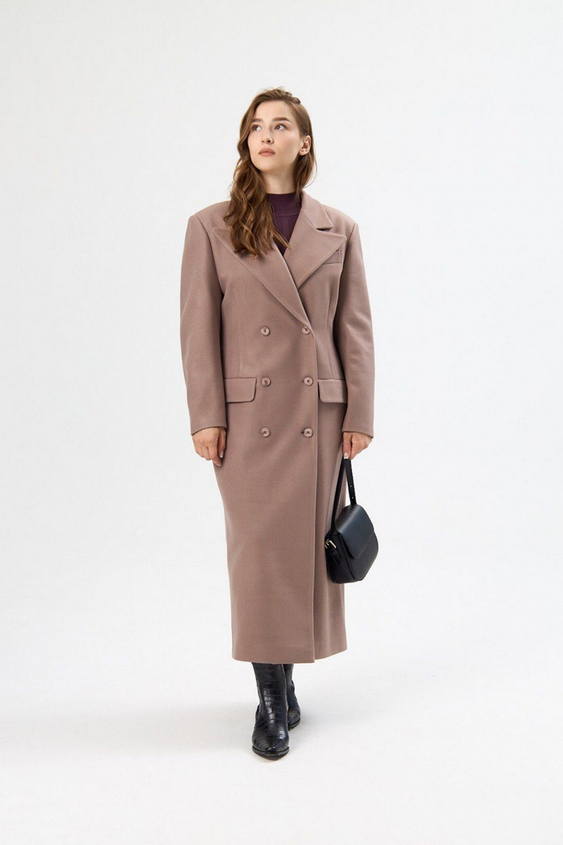 Женское пальто ALIN 7002 капучино