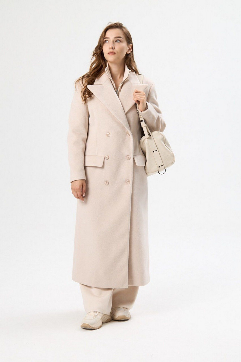 Женское пальто ALIN 7002 молочный