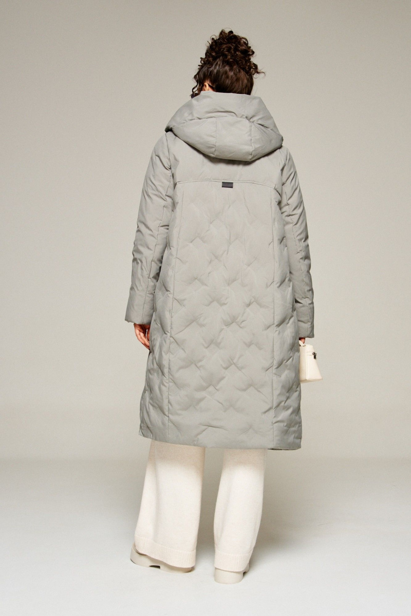 Женское пальто Beautiful&Free 8015 серо-зеленый