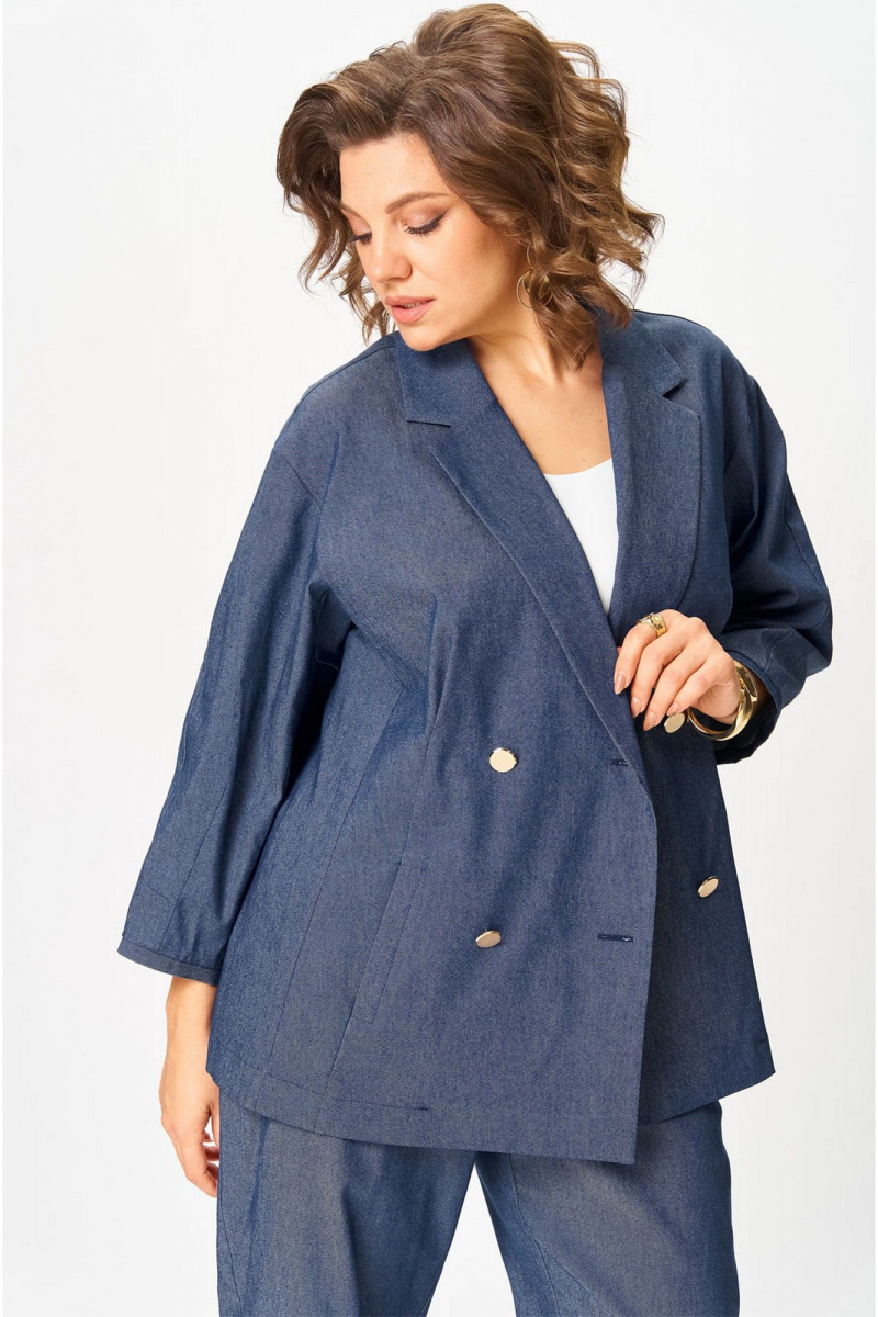 Брючный костюм VIA-Mod 659 син_джинс