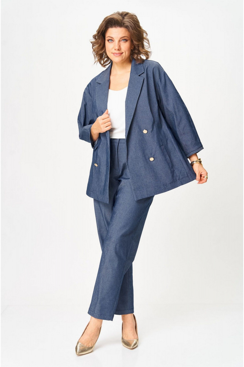 Брючный костюм VIA-Mod 659 син_джинс