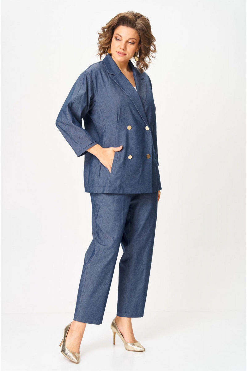 Брючный костюм VIA-Mod 659 син_джинс