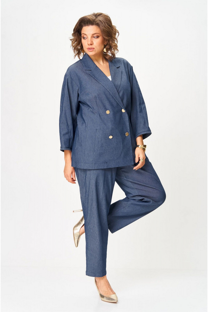 Брючный костюм VIA-Mod 659 син_джинс