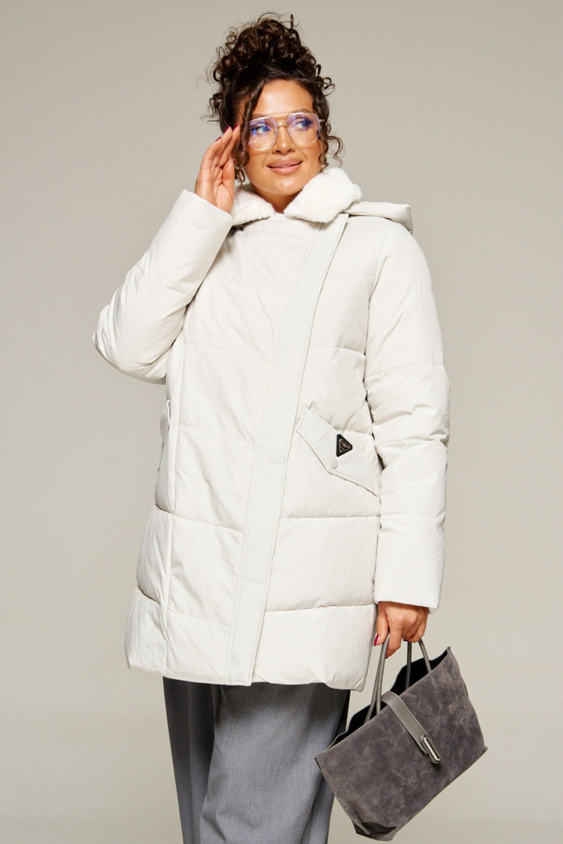 Женское пальто Beautiful&Free 8020 светло-серый