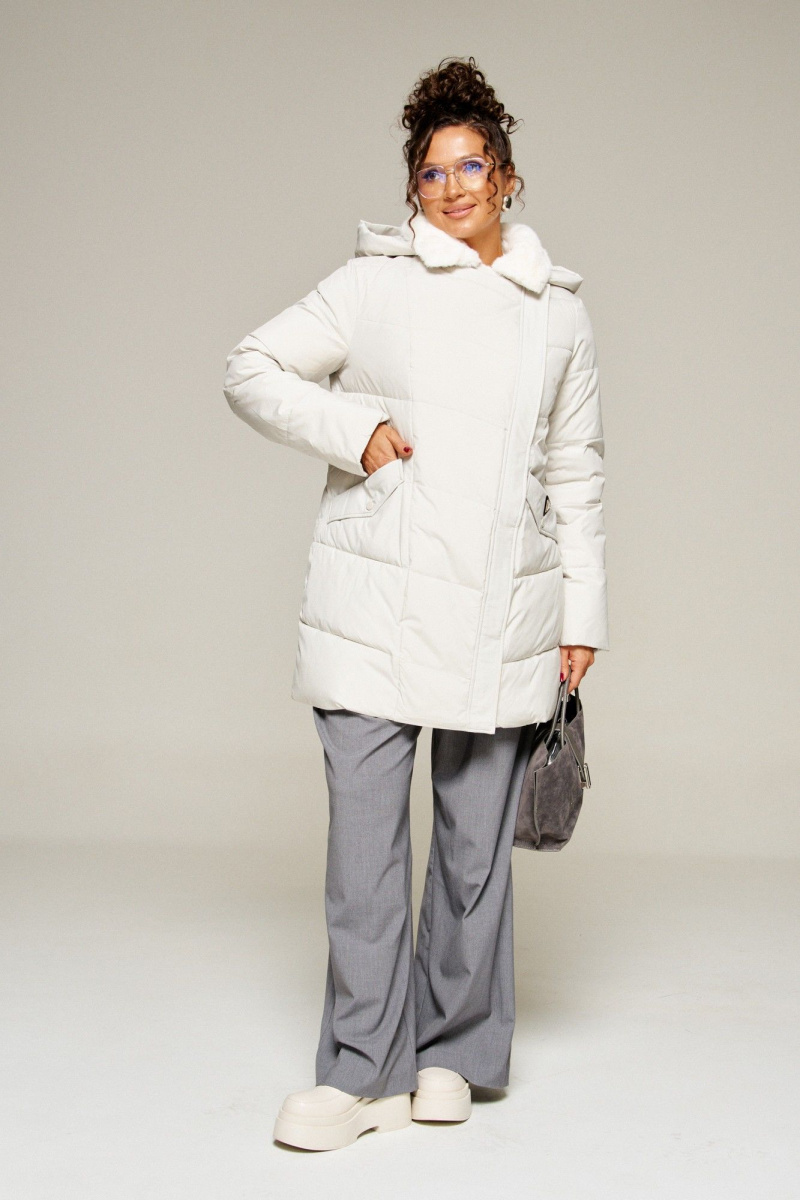 Женское пальто Beautiful&Free 8020 светло-серый