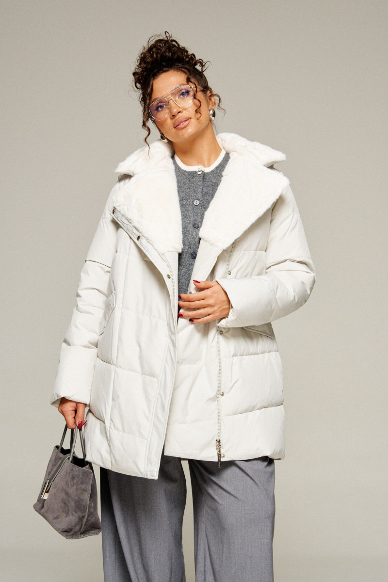 Женское пальто Beautiful&Free 8020 светло-серый