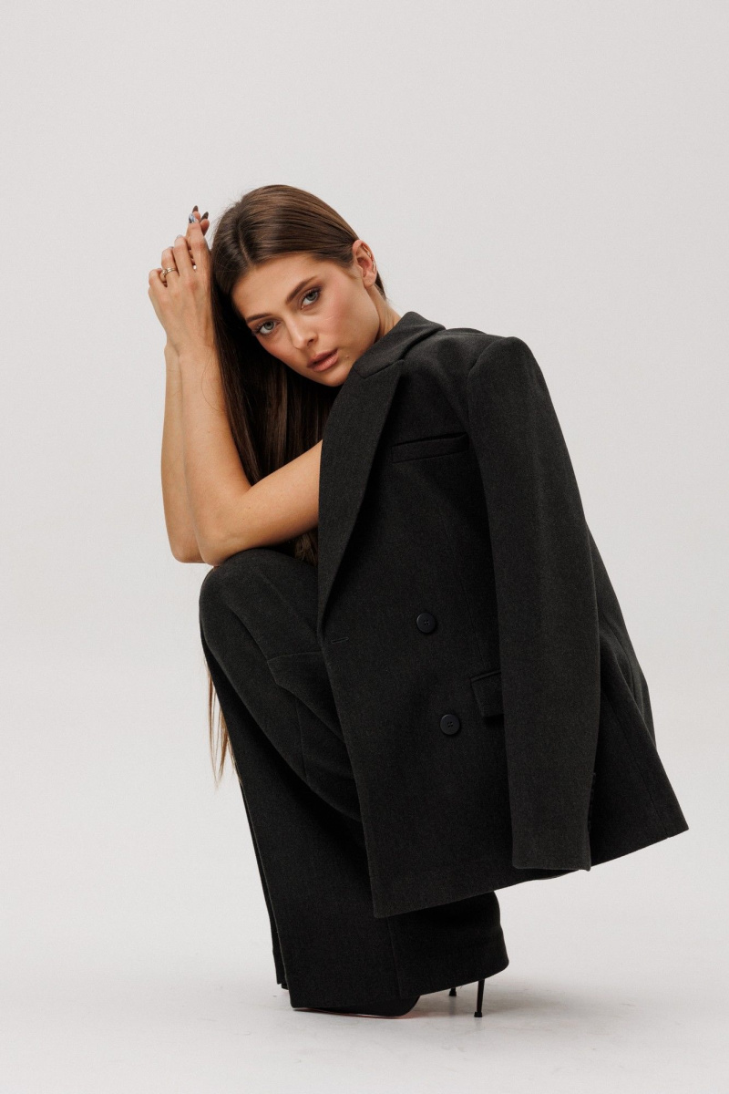 Жакеты DNM 041 драп_серо-черный