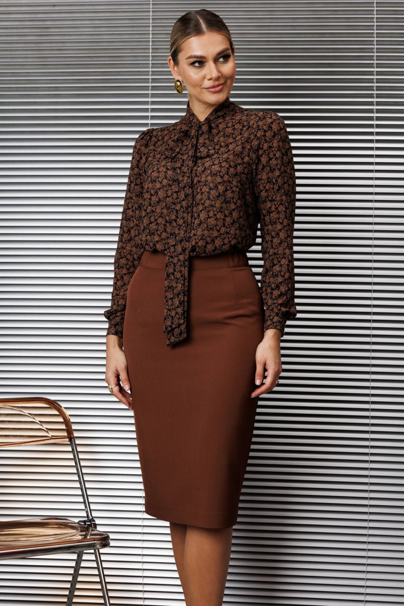 Юбочный костюм Мода Юрс 25-2808 кэмел