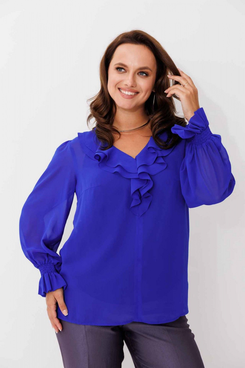 Блузы Mislana 1192 синий