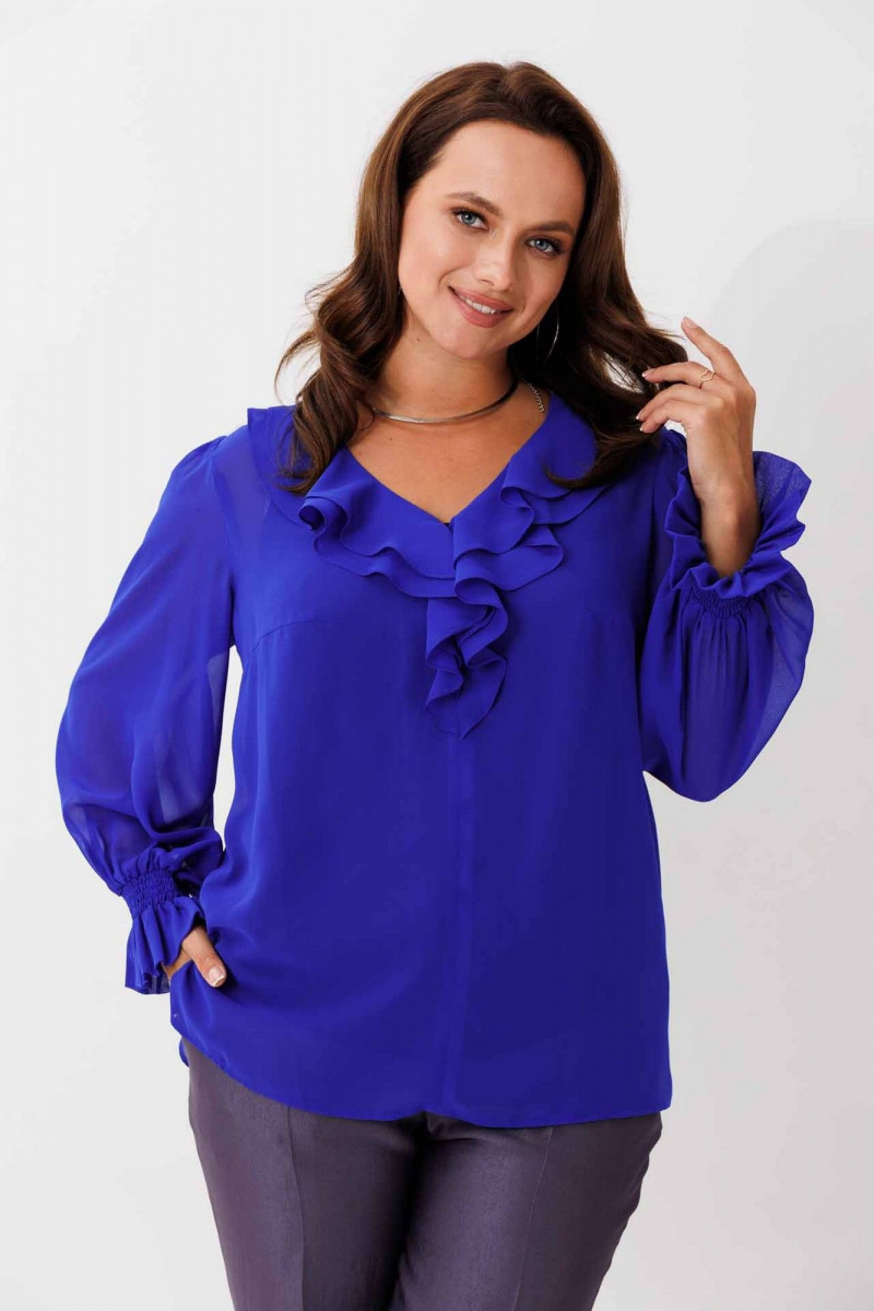 Блузы Mislana 1192 синий