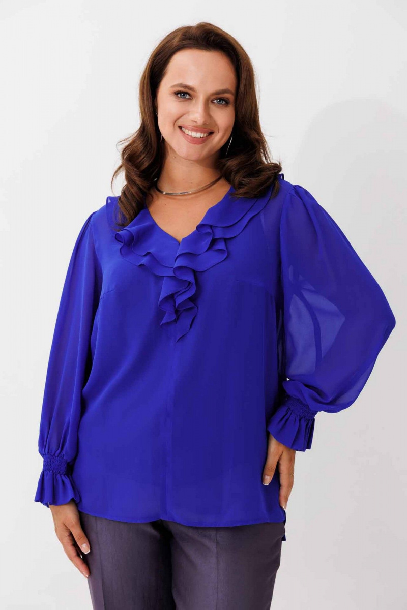 Блузы Mislana 1192 синий