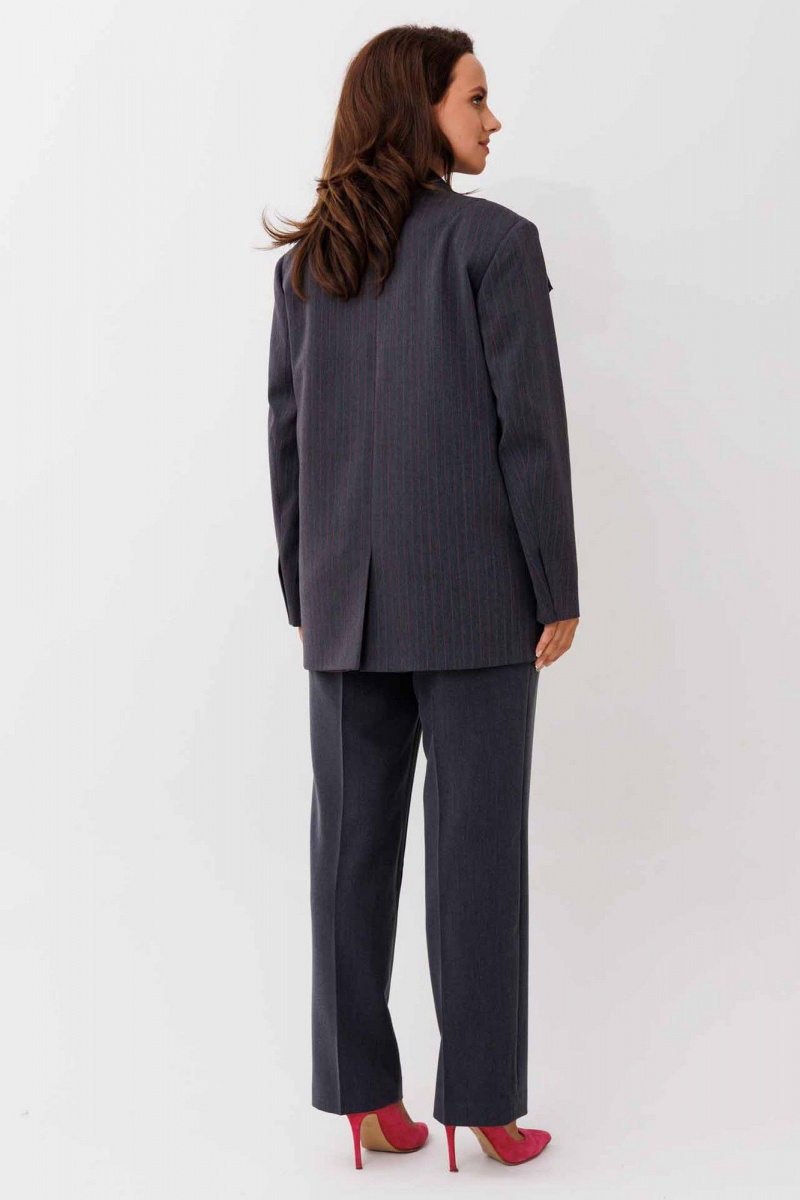 Брючный костюм Mislana 1249 полоска_розовая