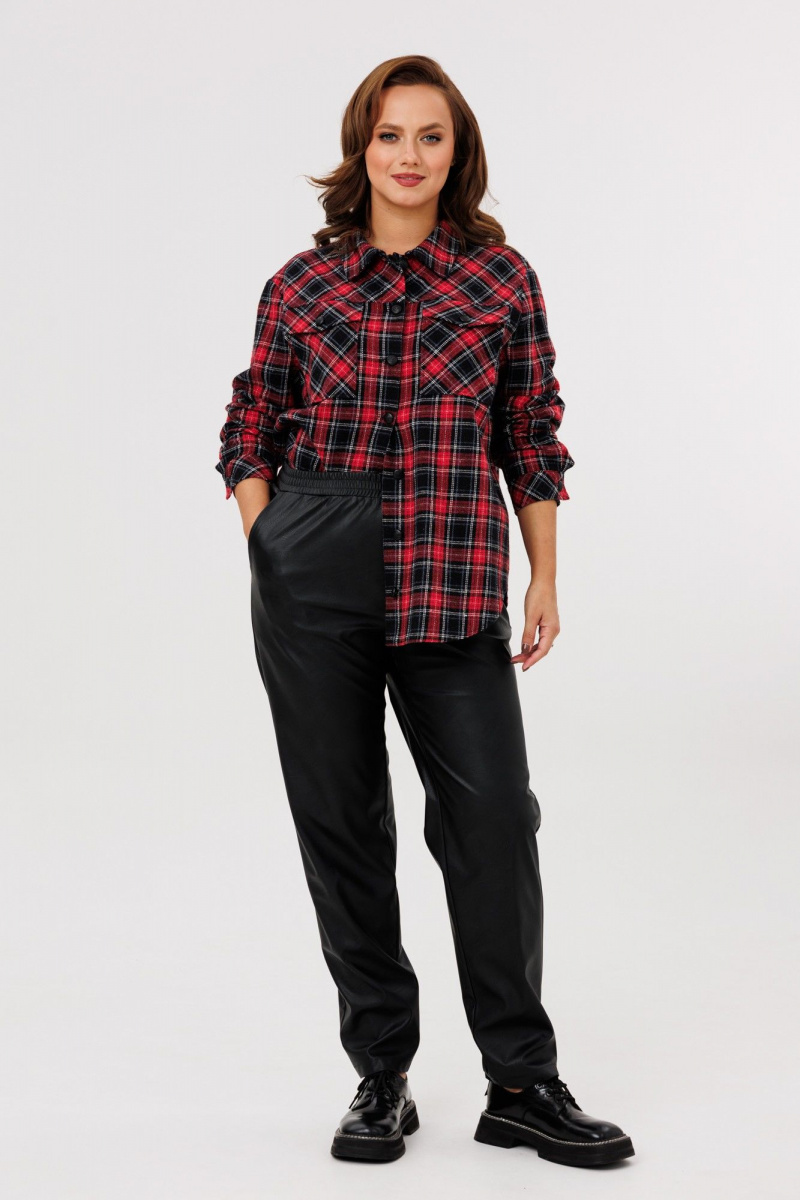 Брючный комплект Mubliz 282 красный-черный