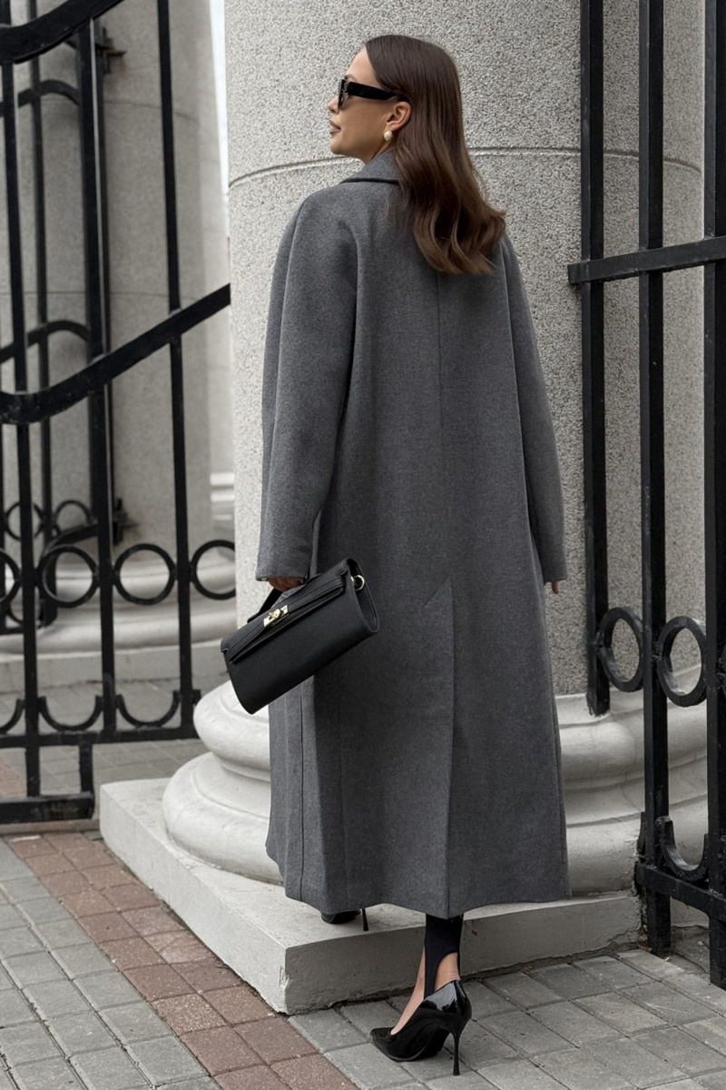 Женское пальто DAVA 7002 серый