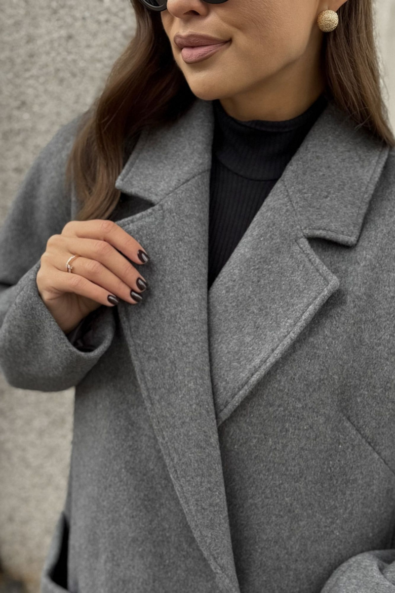 Женское пальто DAVA 7002 серый