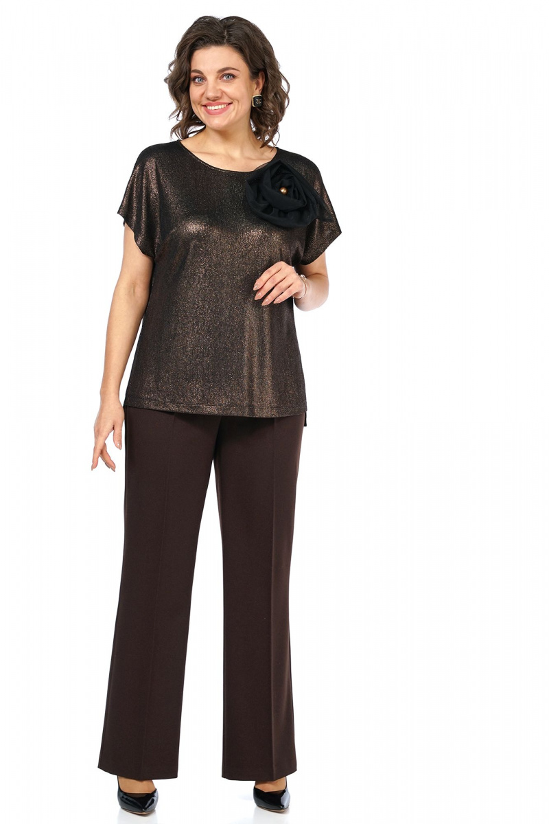 Брючный комплект Alani Collection 2469 коричневый