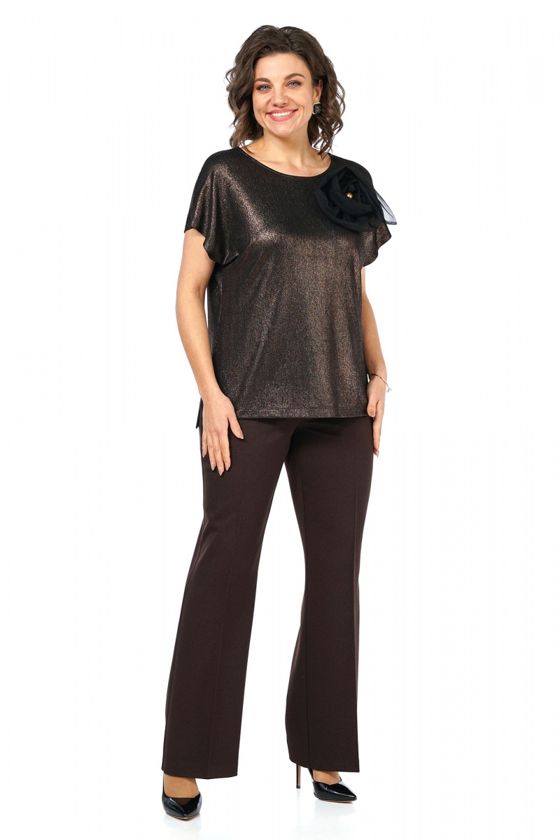 Брючный комплект Alani Collection 2469 коричневый