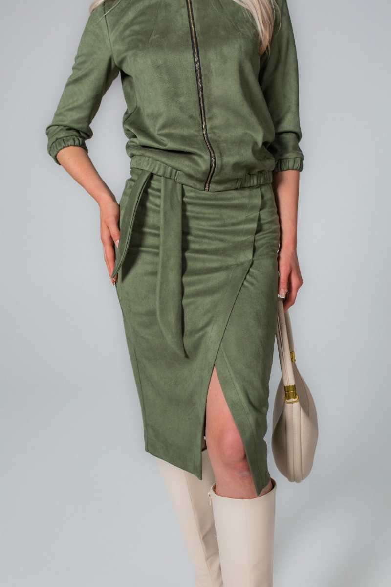 Юбочный костюм MONA STYLE FASHION&DESIGN 25025 оливковый