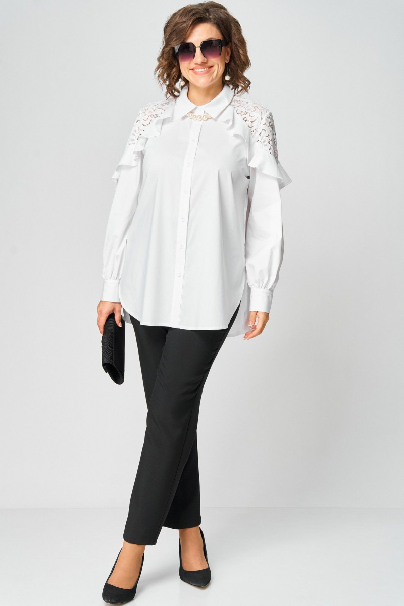 Блузы EVA GRANT 7174-1 белый