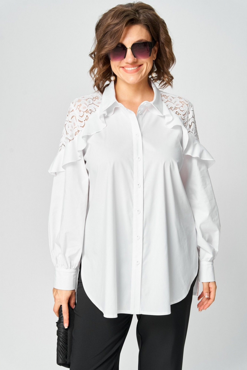 Блузы EVA GRANT 7174-1 белый