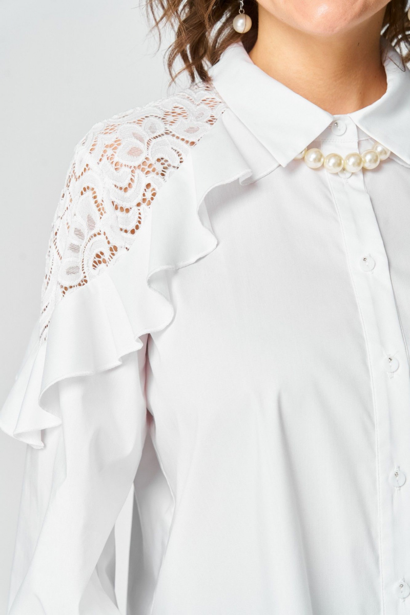 Блузы EVA GRANT 7174-1 белый