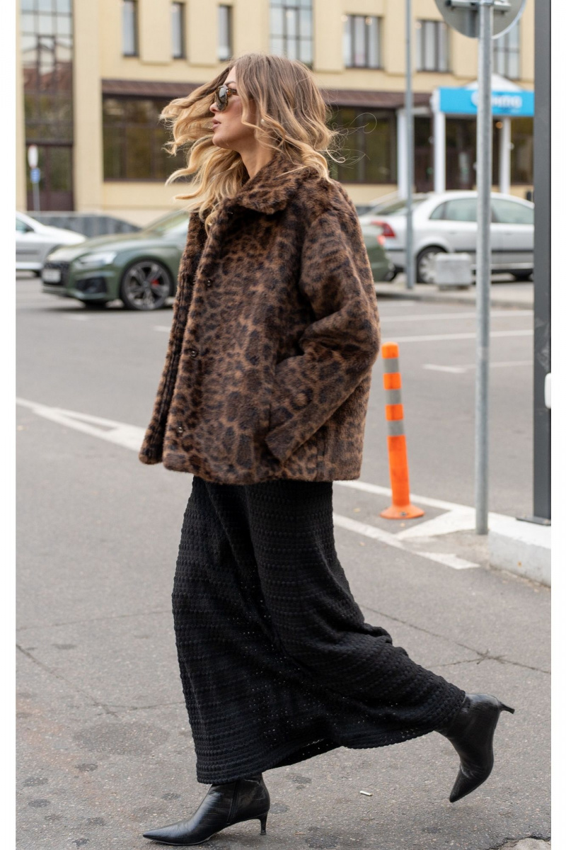 Женское пальто SILVERSPICE S-2533 леопард