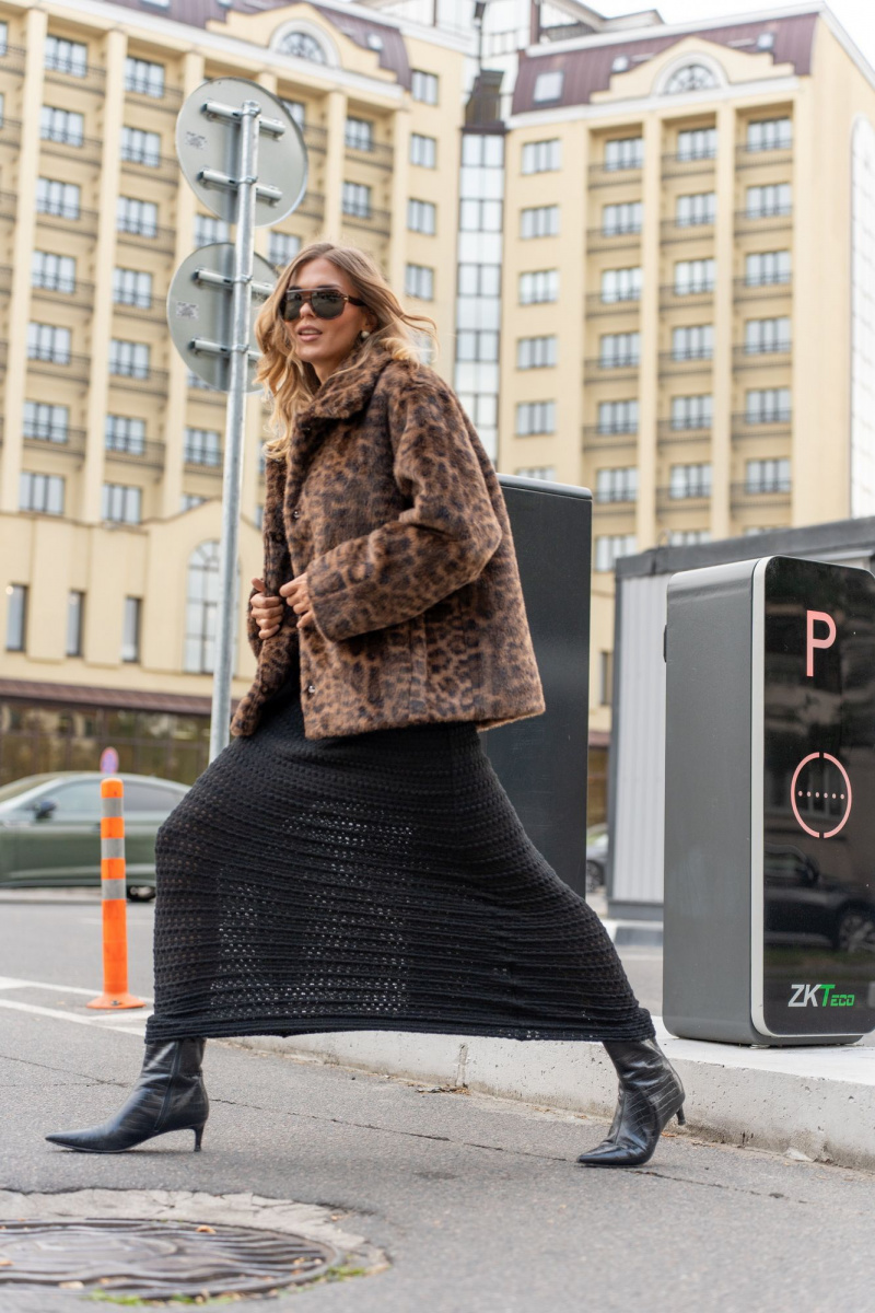 Женское пальто SILVERSPICE S-2533 леопард