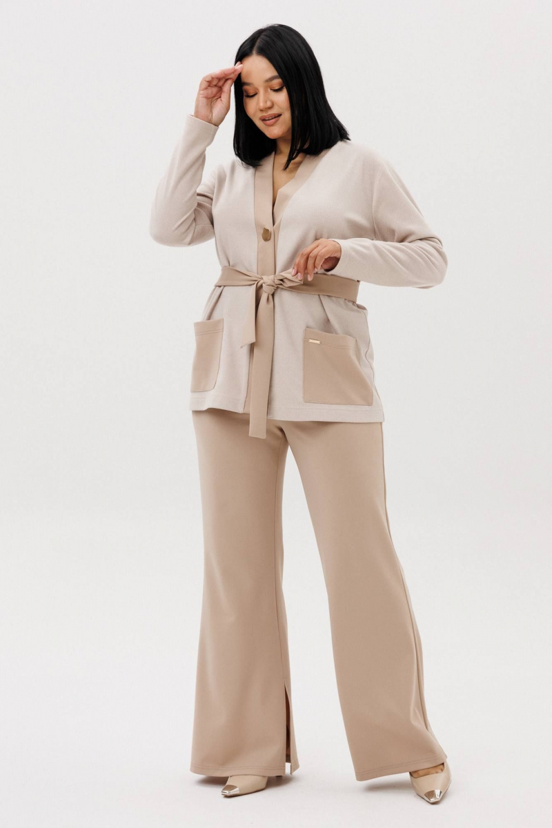 Брючный костюм Anastasia 1290 капучино