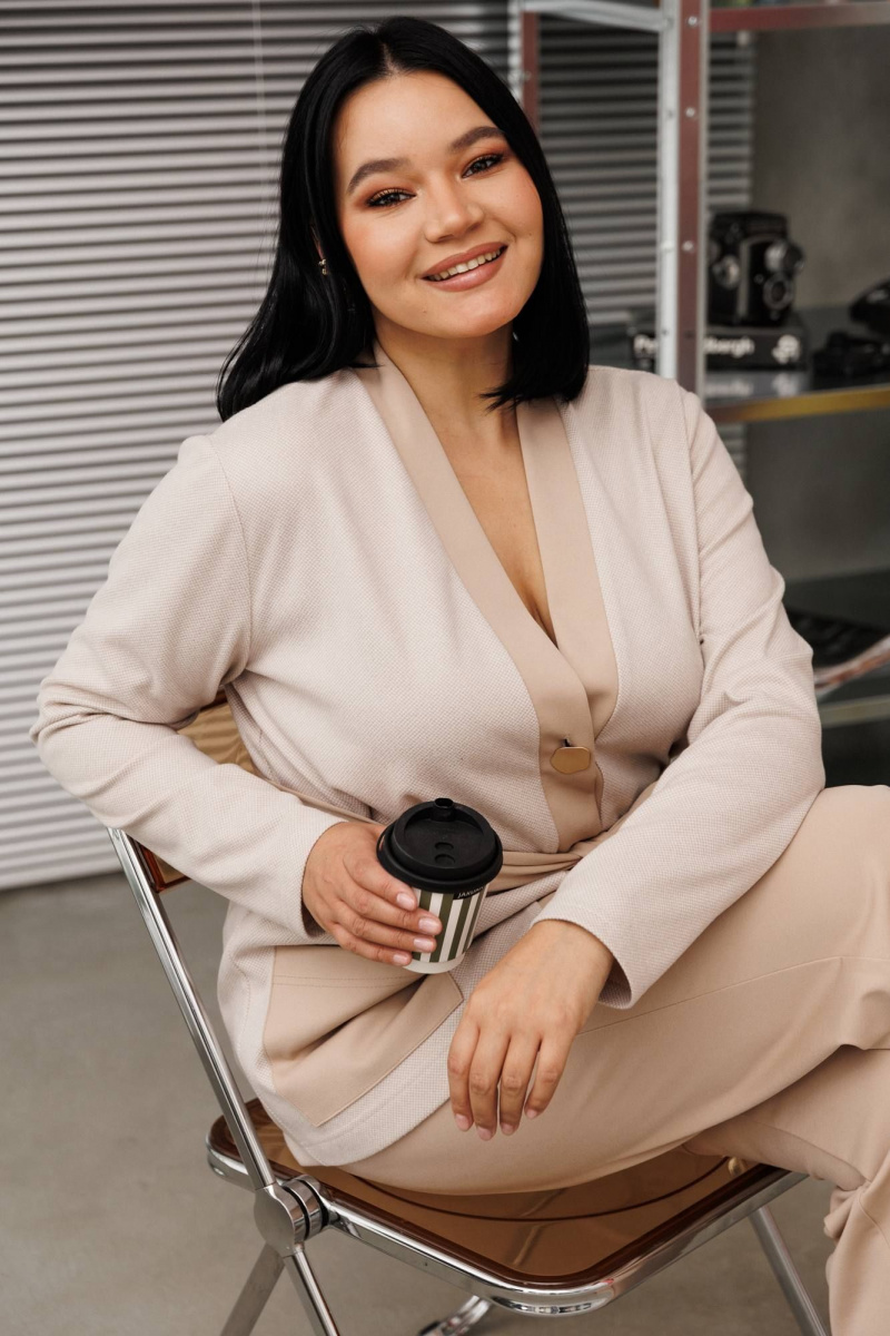 Брючный костюм Anastasia 1290 капучино