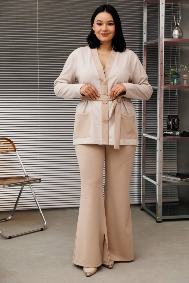 Брючный костюм Anastasia 1290 капучино