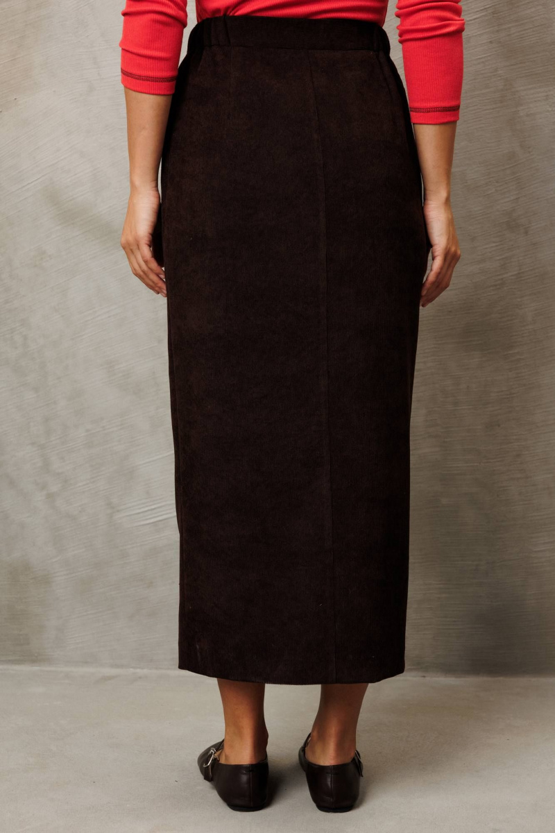 Юбочный комплект Gizart 5425 шоколадный,  морковный