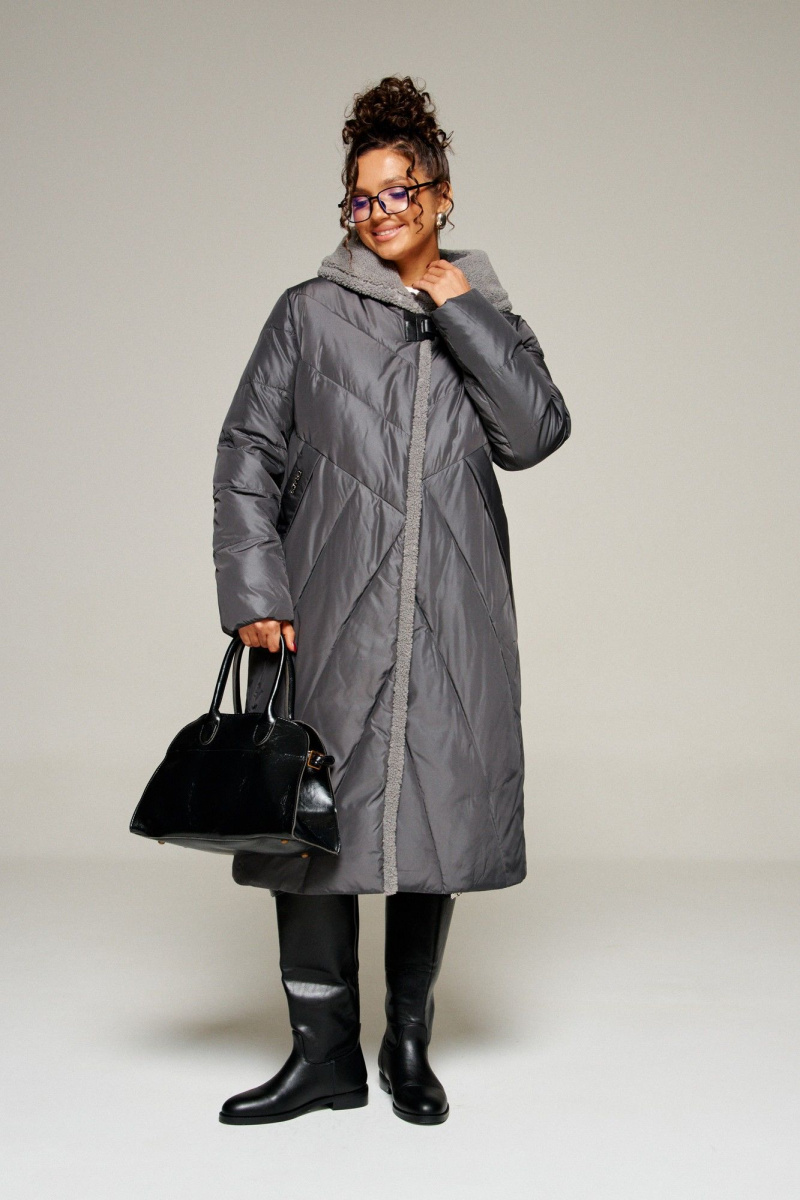 Женское пальто Beautiful&Free 8017 графит