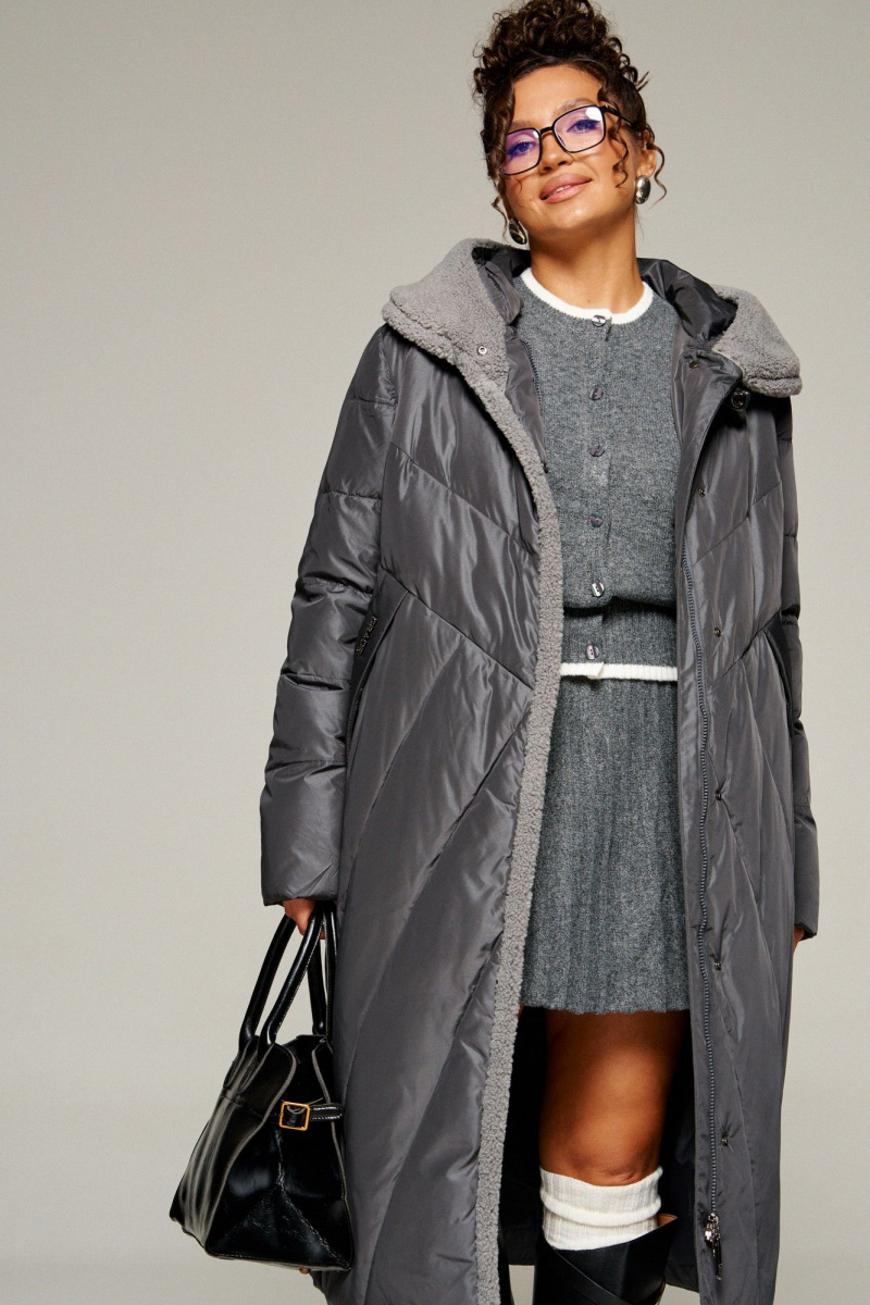 Женское пальто Beautiful&Free 8017 графит