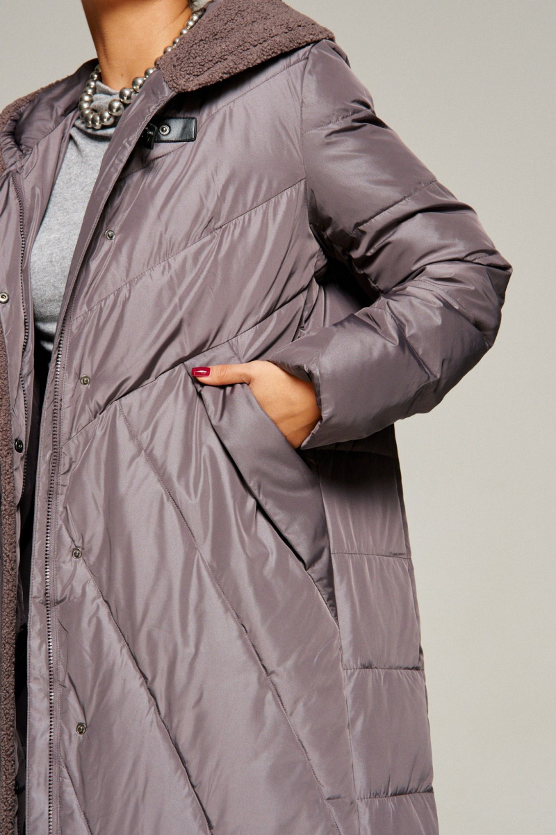 Женское пальто Beautiful&Free 8017 дымчато-лиловый